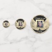 Aangepaste engelenvleugels met foto ter nagedachte confetti (Voorkanten)