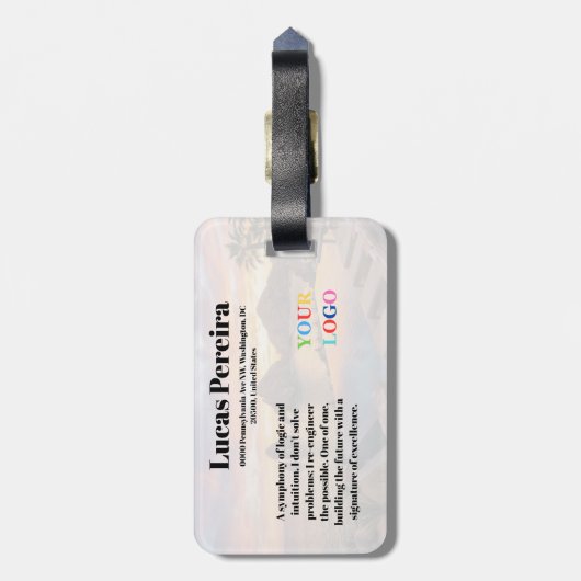 Aangepaste engineer Los Cabos Mexico reis bagagela Bagagelabel (Achterkant verticaal)