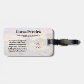 Aangepaste engineer Los Cabos Mexico reis bagagela Bagagelabel (Achterkant horizontaal)