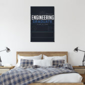 Aangepaste Engineering Afstudeerblauwdruk 2026 Canvas Afdruk (Insitu (Slaapkamer))