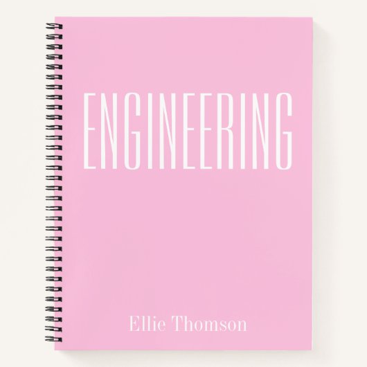 Aangepaste Engineering Simple Graph Papierroze Notitieboek (Voorkant)