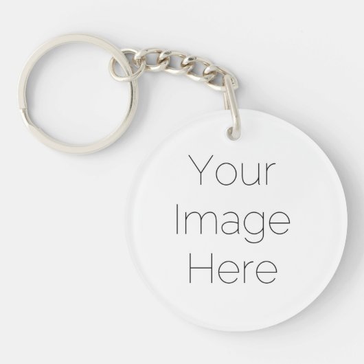Aangepaste enkele foto Acryl sleutelhanger (Voorkant)