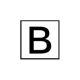 Aangepaste enkele letter rubberstempel