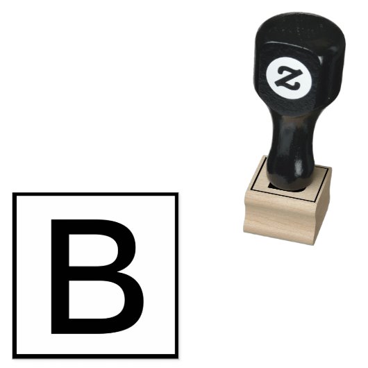 Aangepaste enkele letter rubberstempel (Gestempeld)