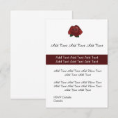 Aangepaste enkele rode roos bruiloft of feest uitn kaart (Voorkant / Achterkant)