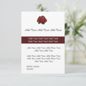 Aangepaste enkele rode roos huwelijks- of feestuit kaart (Staand voorkant)