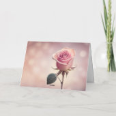 Aangepaste Enkele Roze Roos Bedankt (Achterkant)