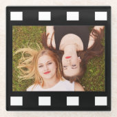 Aangepaste enkelvoudige fotofilm glazen onderzetter (Voorkant)