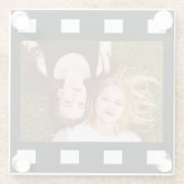 Aangepaste enkelvoudige fotofilm glazen onderzetter (Achterkant)