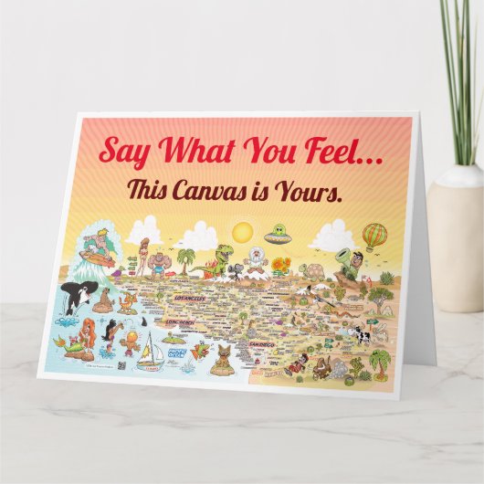 Aangepaste enorme SoCal-Kaart Kaart (Voorkant)