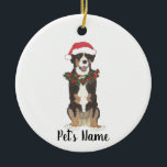 Aangepaste Entlebucher Mountain Dog Keramisch Ornament<br><div class="desc">Maak dit jaar de leuke lijst met een gepersonaliseerd ornament van je favoriete kleine entlebucher-berghondenelf! Voor de liefste geschenken,  combineer het met een bijpassende kunstafdruk of een ander item uit mijn collectie!</div>