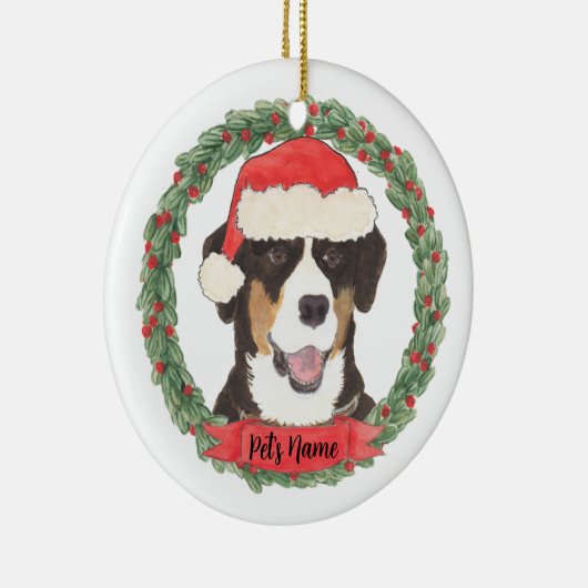 Aangepaste Entlebucher Mountain Dog Keramisch Ornament (Rechts)
