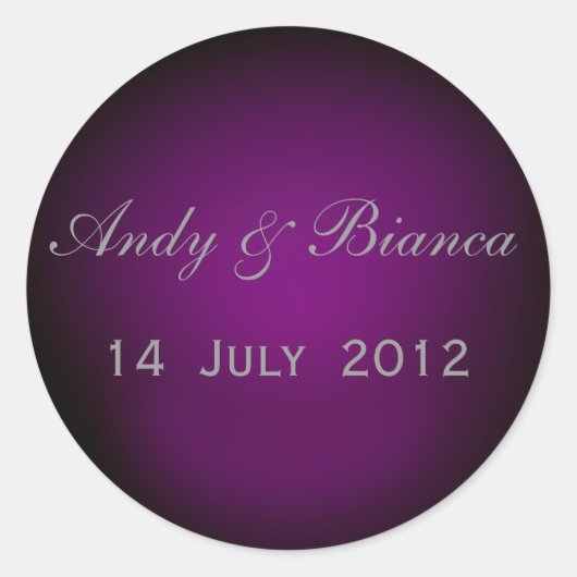 Aangepaste envelop afdichtingen in pruim ronde sticker (Voorkant)