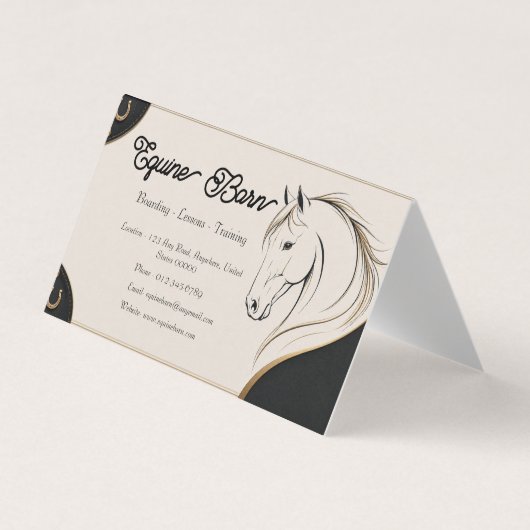 Aangepaste Equestrian Zakelijke Kaart Visitekaartje (Voorkant)