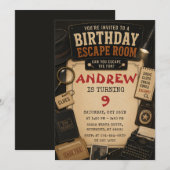Aangepaste Escape Room Verjaardag Kaart (Voorkant / Achterkant)