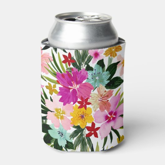 Aangepaste ESCAPISM Tropische Floral Koelbox Blikjeskoeler (Blikje Voorkant)