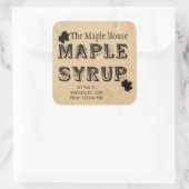 Aangepaste esdoorn siroop vierkante zakelijke Stic Vierkante Sticker (Tas)