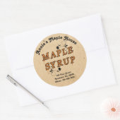 Aangepaste esdoorn stroop Business Round Product S Ronde Sticker (Envelop)