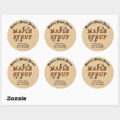 Aangepaste esdoorn stroop Business Round Product S Ronde Sticker (Vel)