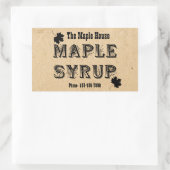 Aangepaste esdoorn stroop rechthoek zakelijke Stic Rechthoekige Sticker (Tas)