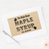 Aangepaste esdoorn stroop rechthoek zakelijke Stic Rechthoekige Sticker (Envelop)