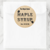 Aangepaste esdoorn stroop ronde zakelijke Sticker (Tas)