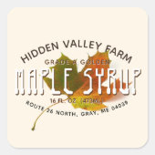 Aangepaste esdoornsiroop hoog blad label (licht) (Voorkant)