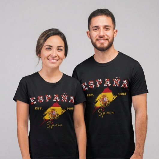 Aangepaste España Pride Spaanse Vlag Spanje T-shirt