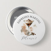 Aangepaste Espresso Martini Buttonnen Ronde Button 7,6 Cm (Voorkant /achterkant)
