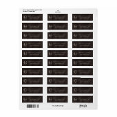 Aangepaste Espresso Wereldkaart Monogram Naam Luxe Etiket (Full Sheet)