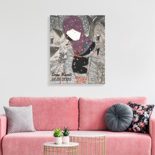 Aangepaste esthetiek Japan Kimono Canvas Afdruk (Insitu (Woonkamer))