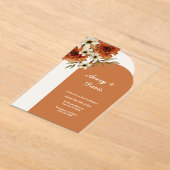 Aangepaste esthetische Boho Acryl bruiloft uitnodi Uitnodigingen (Laagn)