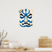 Aangepaste  esthetische Funny Japanese Kabuki Poster (Keuken)