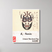 Aangepaste esthetische grillige Japanse Kabuki Canvas Afdruk (Voorkant)