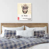 Aangepaste esthetische grillige Japanse Kabuki Canvas Afdruk (Insitu (Slaapkamer))