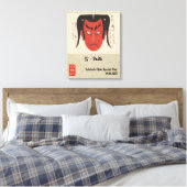 Aangepaste esthetische grillige Japanse Kabuki Canvas Afdruk (Insitu (Slaapkamer))