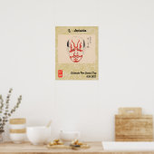 Aangepaste esthetische grillige Japanse Kabuki Poster (Keuken)