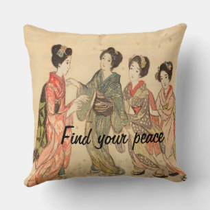 Aangepaste esthetische Japan Kimono illustratie Kussen