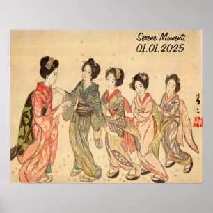 Aangepaste esthetische Japan Kimono Wall Art Poster