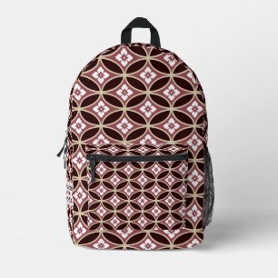 Aangepaste esthetische Japans  Lucky Geometric Bedrukte Rugzak