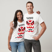 Aangepaste esthetische Japanse Kabuki Art Red T-shirt (Unisex)