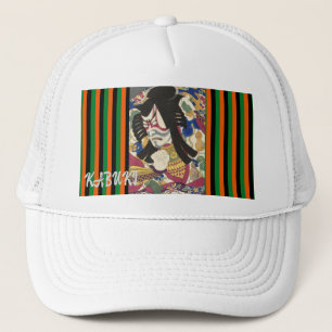 Aangepaste  esthetische Japanse kabuki strepen Trucker Pet