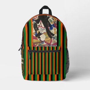 Aangepaste esthetische Japanse Kabuki Stripe Bedrukte Rugzak
