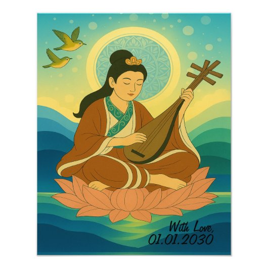 Aangepaste esthetische moderne Japan Lucky Goddess Foto Afdruk (Voorkant)