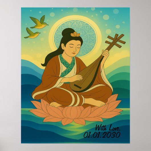 Aangepaste esthetische moderne Japan Lucky Goddess Poster (Voorkant)