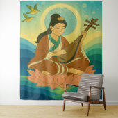 Aangepaste esthetische moderne Japan Lucky Goddess Wandkleed (In situ)