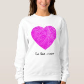 Aangepaste esthetische Vibrant Magenta Hart Patroo Trui (Voorkant)