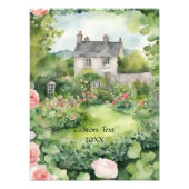 Aangepaste esthetische Waterverf Irish Village Cot Foto Afdruk (Voorkant)