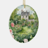 Aangepaste esthetische Waterverf Irish VIllage Cot Keramisch Ornament (Rechts)