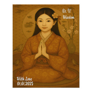 Aangepaste Esthetische Zen Meditatie Mindful Art Foto Afdruk